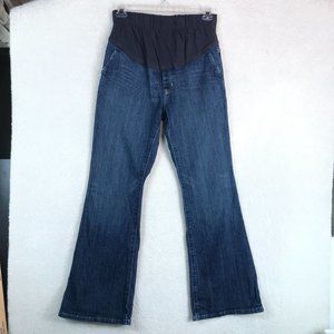 GAP Maternity Original Flare Jeans Womens 6 Blue Tummy Panel Stretch Pull On